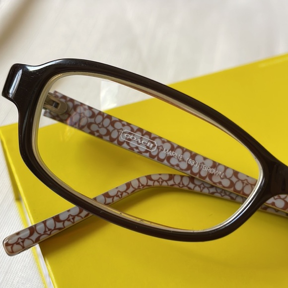 Coach Maple Brown signature pattern frames RX glasses - Picture 2 of 11